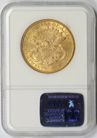 1879 - S Liberty Head Double Eagle Gold $20 AU 58 NGC 2