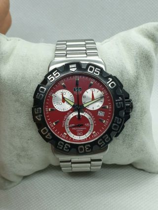 Swiss Made Tag Heuer Formula 1 Cah1112,  Chronograph Red Dial