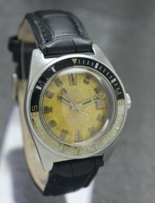 60 ' s Vintage Roundex Squale Master 100 Atmos Diver ' s,  Bakelite bezel Swiss Watch 2
