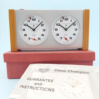 1978 Vintage Heuer Chess Champion Master Timer Set Stopwatch Stop Watch Tag