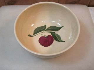 Vintage Watt Pottery Bowl 73 - 3 Leaf Apple - Usa - Oven Ware B3315