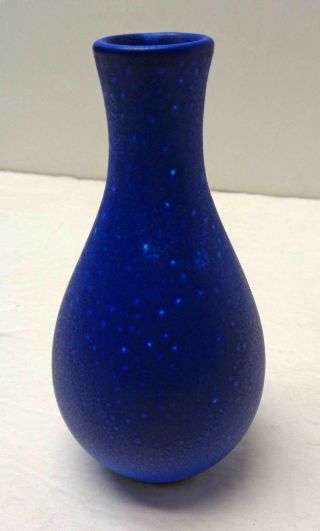 Gotek Colonia Tovar Venezuela Pottery 4⅞ " Matte Cobalt Blue Ceramic Vase