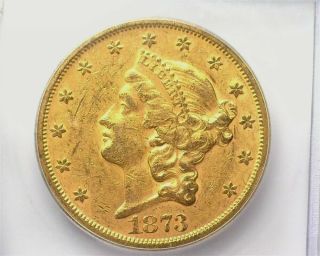 1873 - S Liberty Head $20 Gold Double Eagle - Open 3 - Icg Ms61 Lists For $11,  000