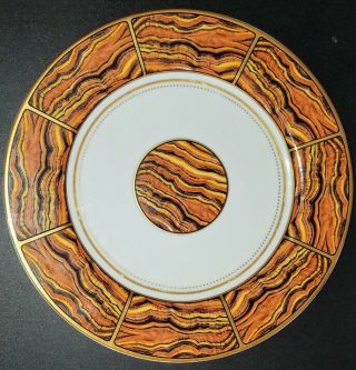 Dinner Plate “tiger’s Eye” Set Of 3 By Georges Briard 10.  25” D Hard To Find.  Geo