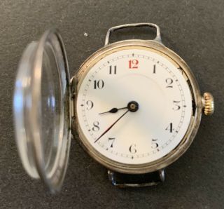 Rolex Reberg W&D 28mm Sterling WWI Military Trench Watch.  Cleaned,  Oiled,  &Timed. 4