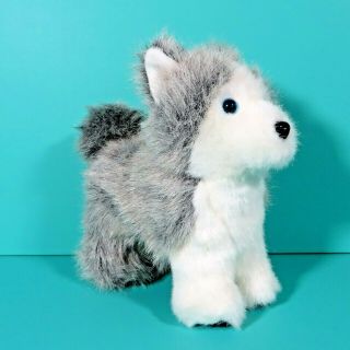 American Girl Pepper Siberian Husky Gray White Puppy Dog 7 " Plush Pet For Doll