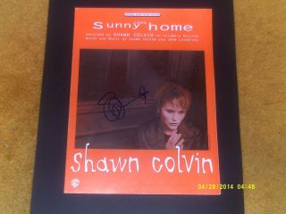 Shawn Colvin Autographed Sheet Music Sunny Came Home 1996 7 Pages (nm Shape)