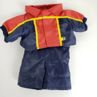 Build A Bear Workshop Outfit Red Blue Yellow Stripe Jacket Ski Bib Babw