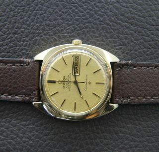 VINTAGE OMEGA CONSTELLATION GOLD & STEEL AUTOMATIC CAL.  751 DATE DAY 168.  019 4