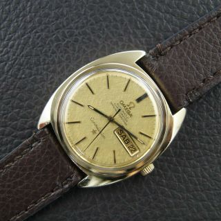 VINTAGE OMEGA CONSTELLATION GOLD & STEEL AUTOMATIC CAL.  751 DATE DAY 168.  019 5