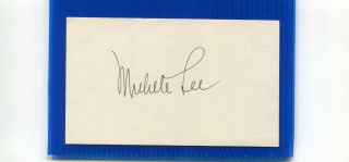 Michele Lee.  Autograph.  Hand Signed.  3 - 5 Inch.
