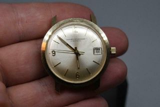 Z559 Vtg Swiss 14k Gold Girard Perregaux Gyromatic Wrist Watch, .