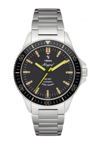 Yema Navygraf Heritage 39mm Divers Watch W/box/papers/rubber Tropic Strap,