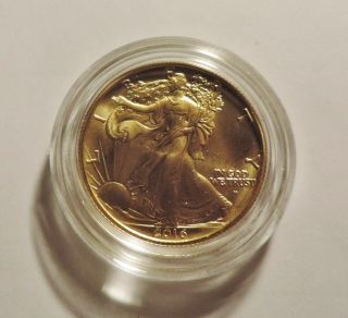 2016 W Gold Walking Liberty 50c Half Dollar Centennial Ogp Box &