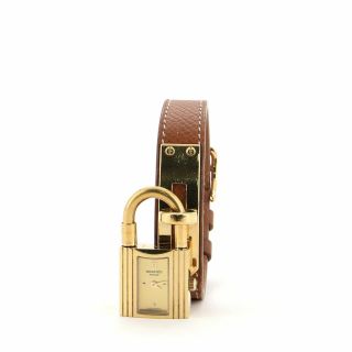 Hermes Kelly Quartz Watch Leather With Gold Hardware 20