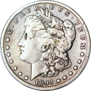 1893 - S $1 Morgan Dollar Pcgs Fine Details (cleaned)