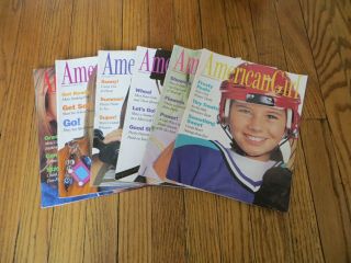 6 Vintage American Girl Magazines All 1999 Set With 5 Complete Paper Dolls