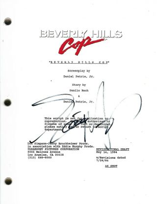 Eddie Murphy Beverley Hills Cop Signed Autographed Full Movie Script W/coa