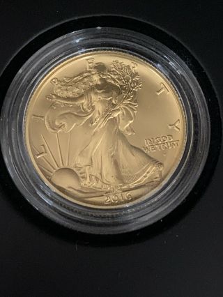 2016 - W Walking Liberty Centennial Half Dollar 1/2 oz.  24K Gold Coin 2