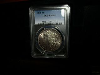 Key Dated Morgan Dollar 1896 - O Pcgs Ms - 61 All White With Eye Appeal