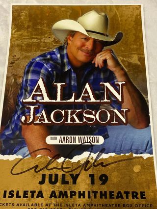 Alan Jackson Autographed Signed 11 X 17 Tour Poster Auto Country Music Legend