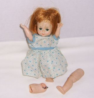Vintage Madame Alexander Doll Marked Alex 8 " Tall Needs Repaired