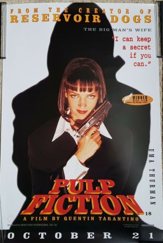 Pulp Fiction Uma Thurman Poster Uk Promo 20x14 " 1994 Quentin Tarantino