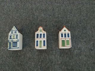 3 Delftware Handwerk Mini Canal Houses Building Designed By Elesva - - Holland