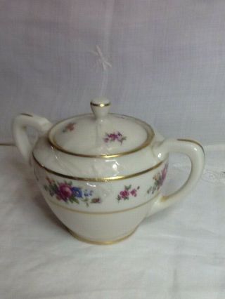 Lenox Rose China Cups,  Saucers,  And Sugar Bowl With Lid
