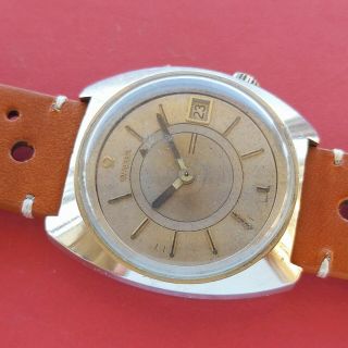 1971 OMEGA Memomatic watch ref.  166.  072 Alarm cal.  980 stainless steel oversize 2