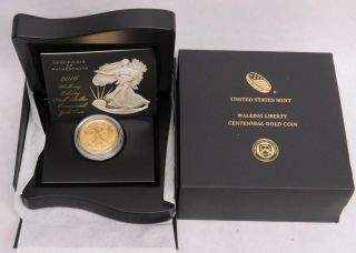 2016 W Gold Walking Liberty 50c Half Dollar Centennial Ogp Box &