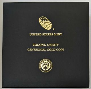2016 - W Walking Liberty Centennial Half Dollar 1/2 oz.  24K Gold Coin 16XA 3