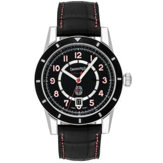 Eberhard & Co.  Tazio Nuvolari Swiss Automatic Leather Strap Watch 41032.  01