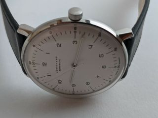 Junghans Max Bill Automatic 38mm Black Leather Strap Mens Watch