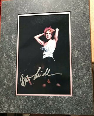 Bette Midler Authentic Signed Photo Matted