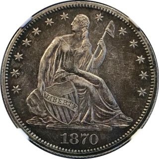 Proof 1870 Seated Liberty Half Dollar - NGC PF - 55 4