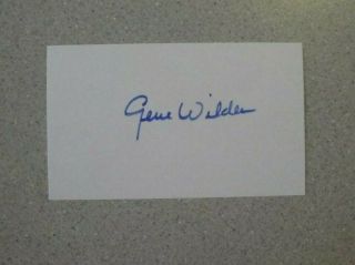 Gene Wilder Signed 3x5 Index Card Autograph - Willy Wonka