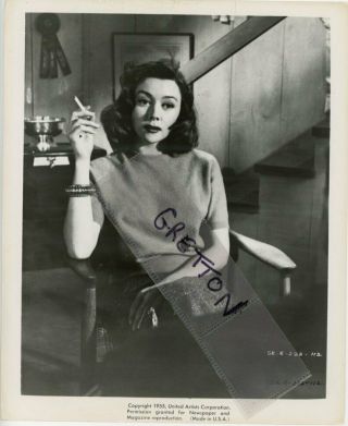 Lovely Gloria Grahame Smoking Rare Candid Photo