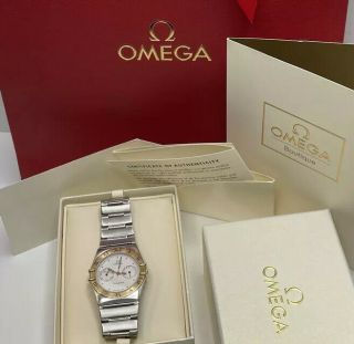 First Gen Omega Constellation Quartz Day&date 18k Gold Bezel Watch