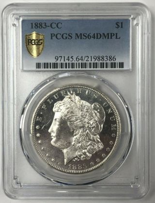 1883 - Cc Morgan Silver Dollars Pcgs Gold Shield Secure Ms64dmpl