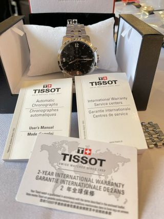 Tissot Prc 200 Automatic Chronograph Black Dial To55.  427.  11.  057.  00