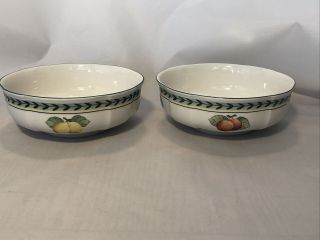 Set Of 2 Villeroy & Boch French Garden Fleurence 5 3/4 " Coupe Cereal Bowls Euc