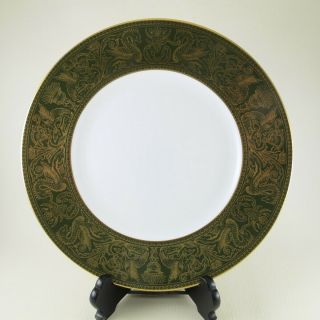 Florentine (dark Green) By Wedgwood Bone China 10 3/4 " Dinner Plate (s) W4170