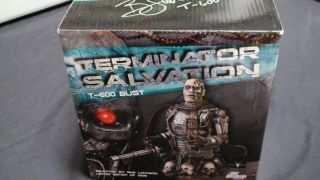 Terminator Salvation T - 600 Bust Statue Signed By Brian Steele