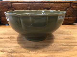 Nwot Rare Pierre Deux French Country Green Large Serving Bowl 10 1/2 " X 5 1/8 "