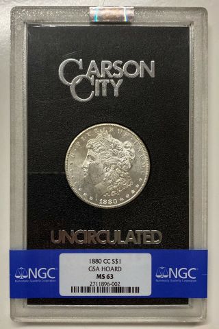 1880 - Cc Morgan Silver Dollar S$1 Gsa Hoard Ngc Ms63 - (7)