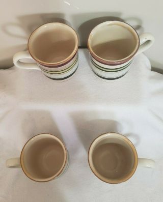 Tabletops Lifestyles Jentry Hand Painted/Crafted - Set of 4 Coffee/Tea Mugs 4 5/8 
