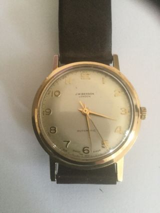 J W Benson Automatic 9ct Solid Gold Wrist Watch