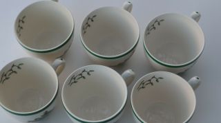 A Set Of 6 Vintage Spode Christmas Tree Tea Cups