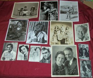 Old Signed Autographed Movie Star Photos Pictures Forrerst Tucker Dick Biondi